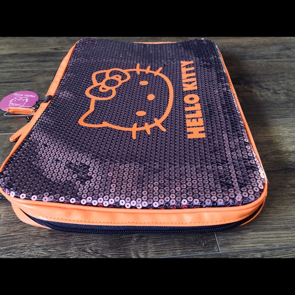 HELLO KITTY-LARGE (NWT) Purple Sequins Large iPad Sleeve - Picture 12 of 16